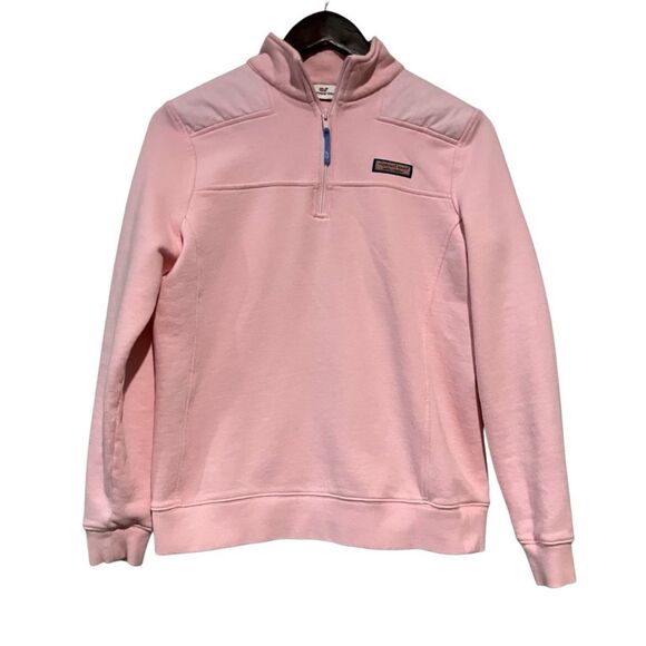 Vineyard Vines Tops - Vineyard Vines Light Pink Pullover Shep Shirt 1/4 Zip EUC Size Medium